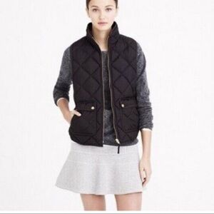 J. Crew Excursion Black Quilted Down Vest Women’s XS Classic Outdoors Fall